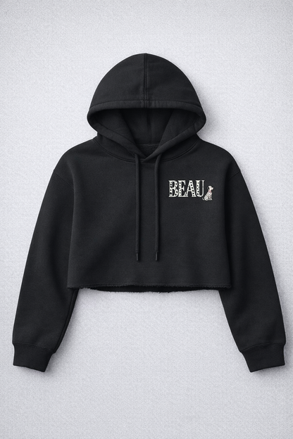 BEAU women’s Dalmatian crop hoodie