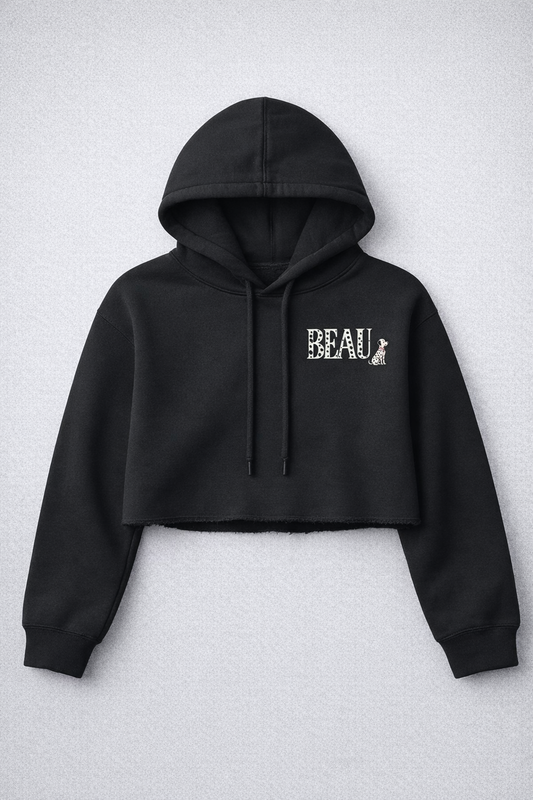 BEAU women’s Dalmatian crop hoodie